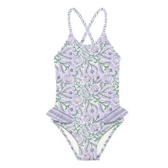 Lison Paris - 1-Piece Swimsuit Poppy Flower Recycled Fiber | Lilac