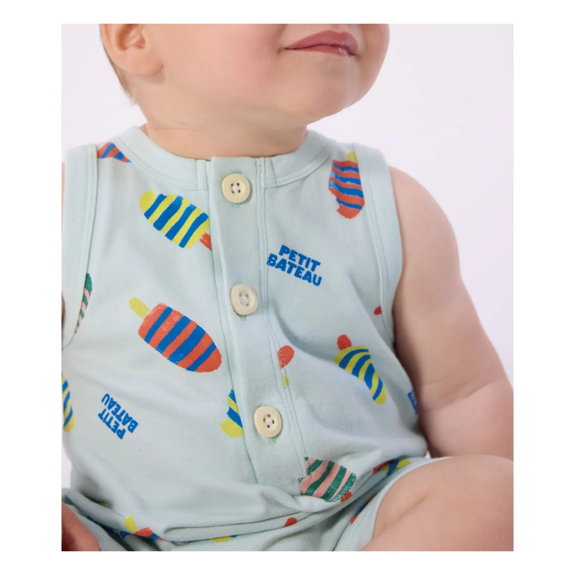 Petit Bateau - Ice Cream Romper | Turquoise