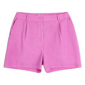 Bobo Choses - Purple Cotton Seersucker Puffed Shorts
