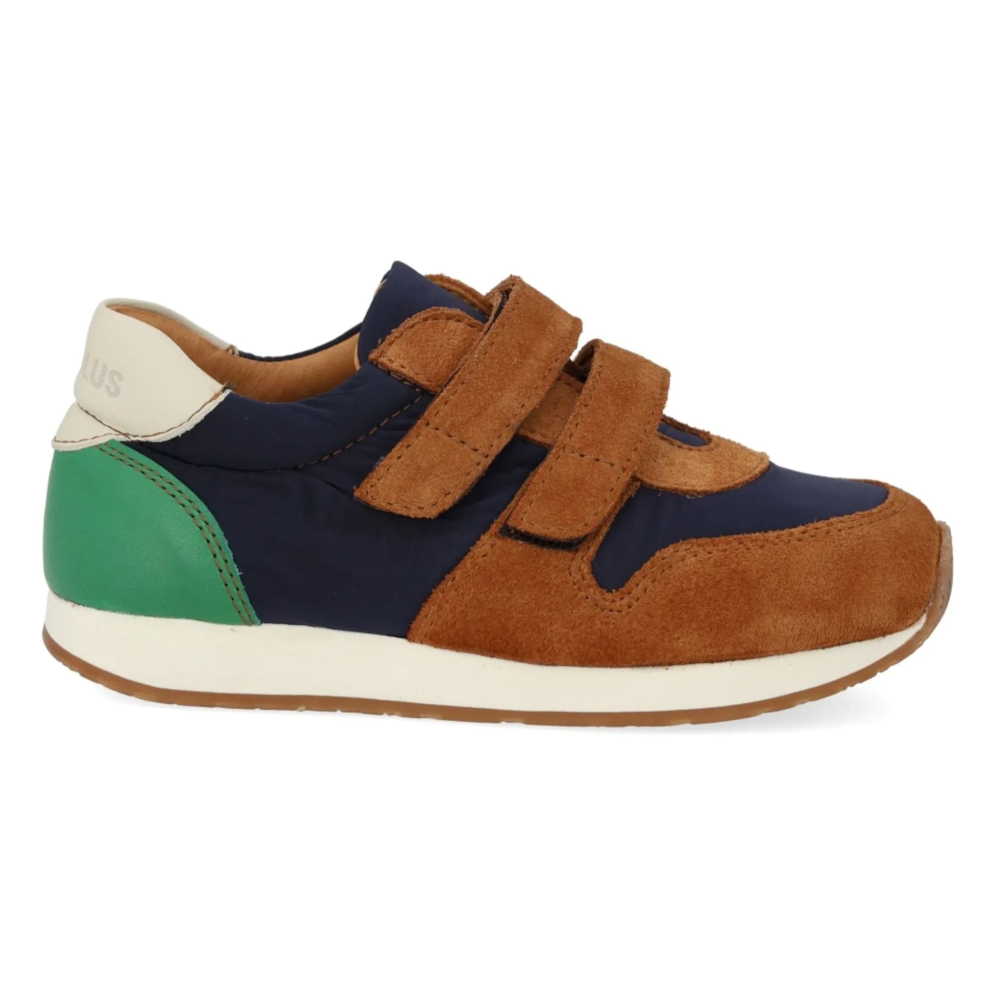 Angulus - Double Scratch Color Block Suede Sneakers | Kamel