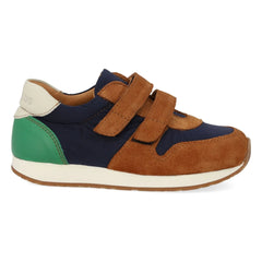 Angulus - Double Scratch Color Block Suede Sneakers | Kamel