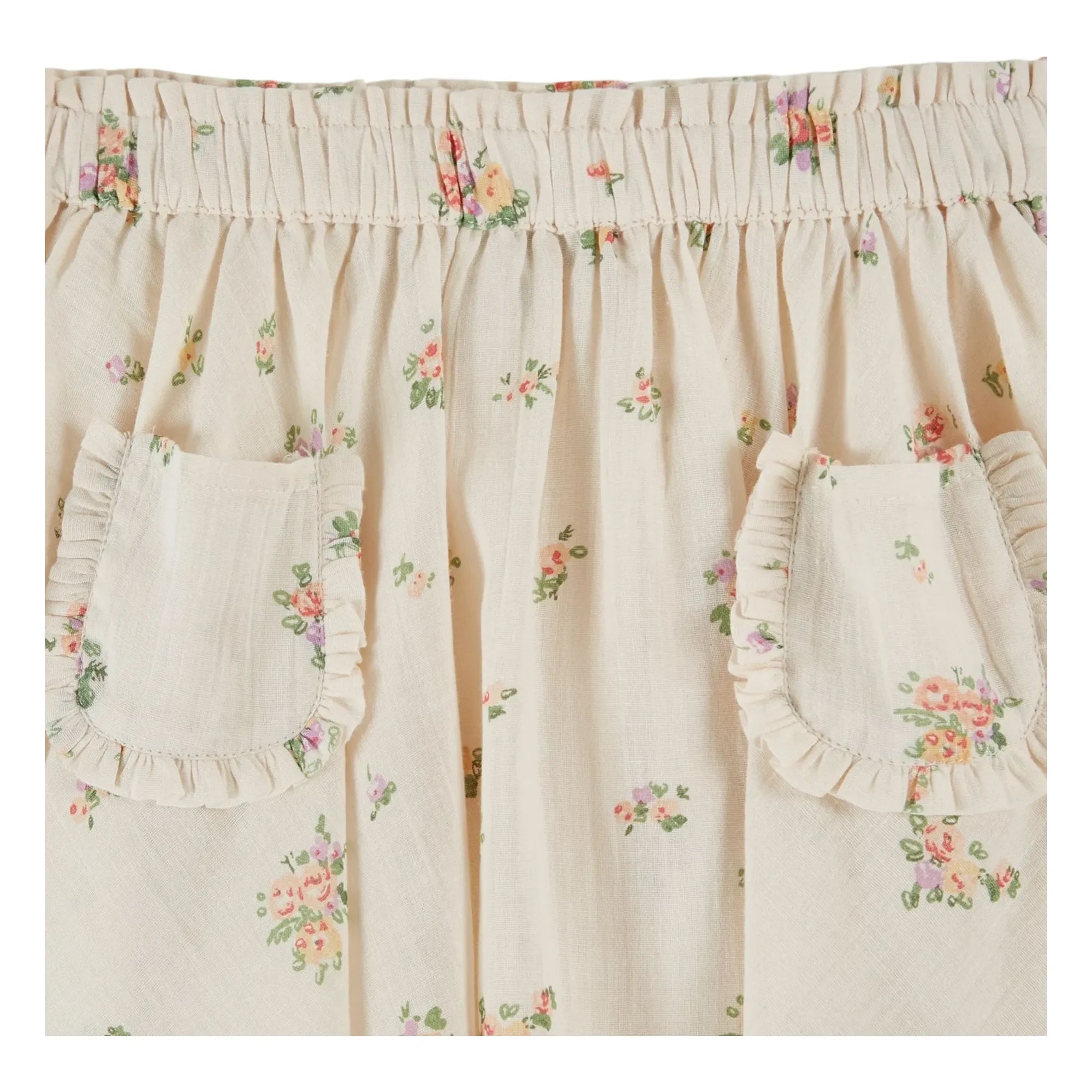 Emile et Ida - Organic Cotton Floral Skirt | Cream