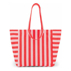 Rose in April - Elisa striped tote bag | Red