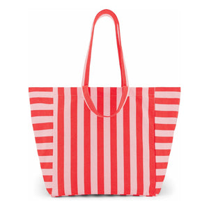 Rose in April - Elisa striped tote bag | Red