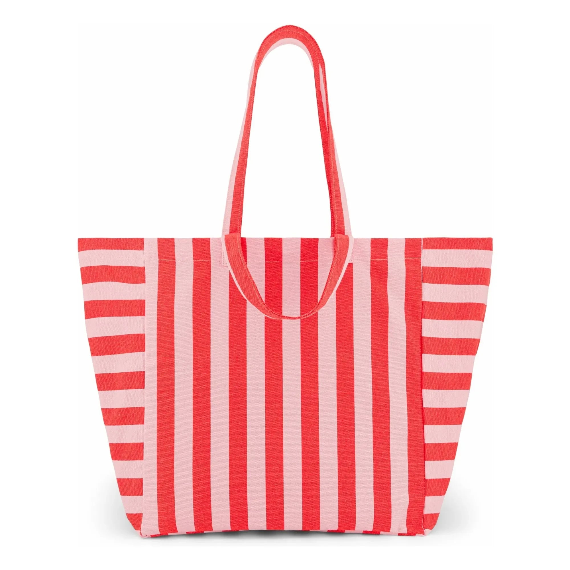 Rose in April - Elisa striped tote bag | Red