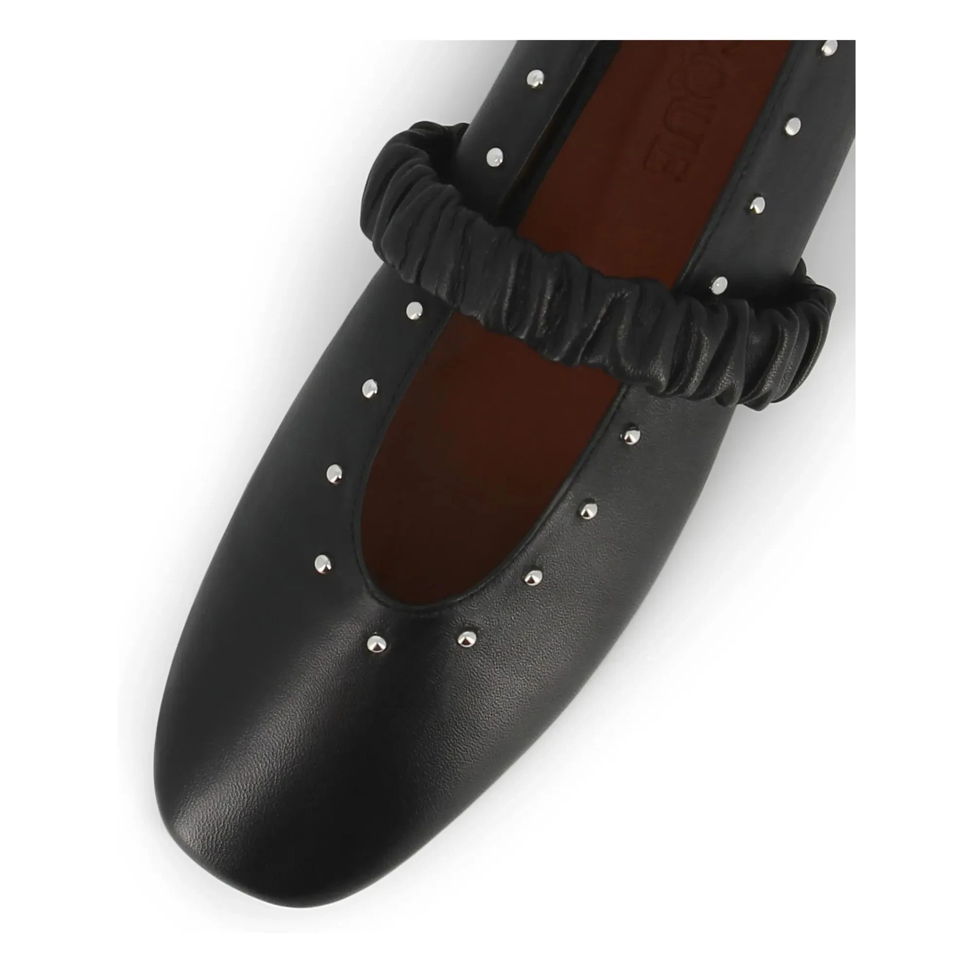Socque Paris - June Leather Ballerina | Black