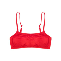 Miska Paris - Gathered Bralette Swimsuit Top | Red