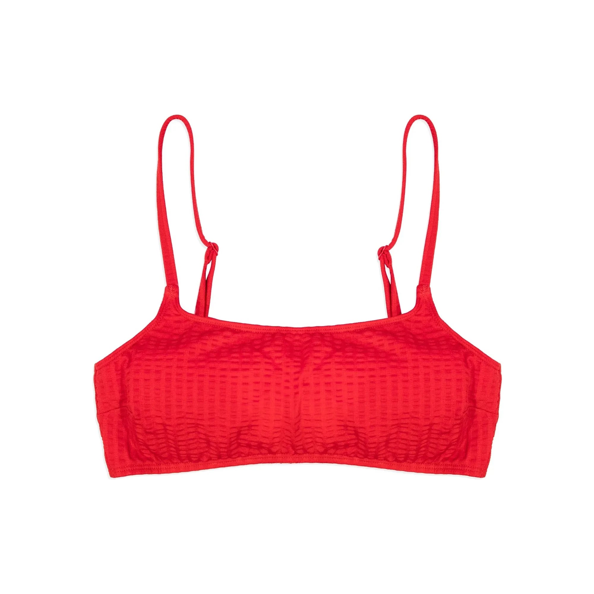 Miska Paris - Gathered Bralette Swimsuit Top | Red