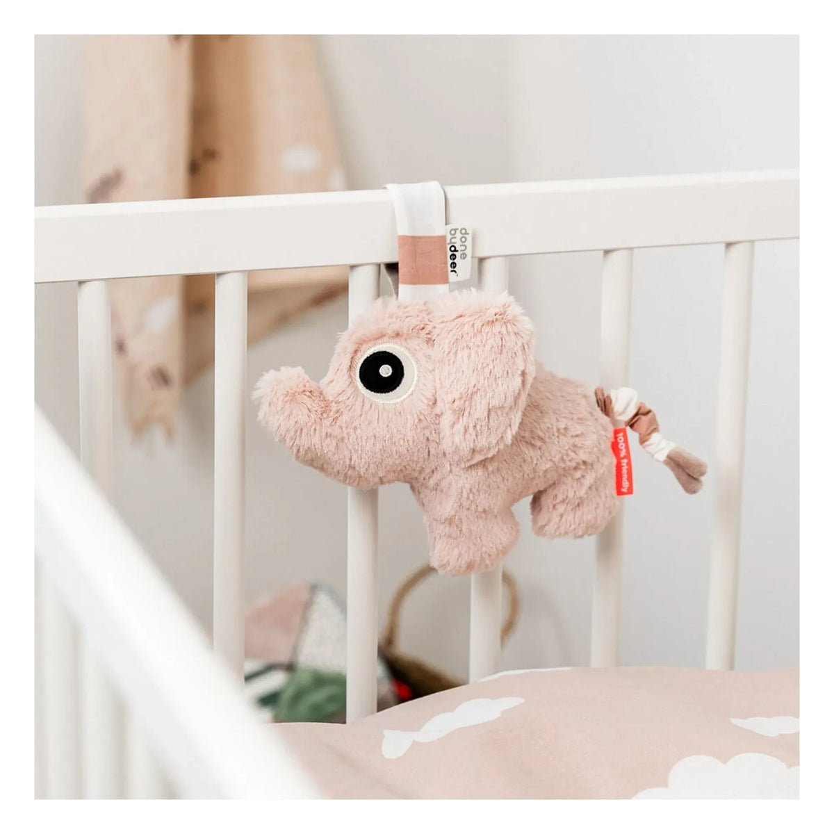 Done by Deer - Elphee Musical Mobile Toy | Pink