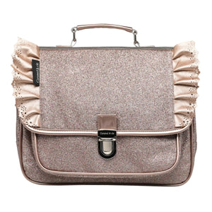 Caramel & Cie - Small Ruffled School Backpack | Copper Red