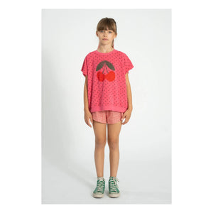 Piupiuchick - Cherry Organic Cotton Sleeveless Sweatshirt | Fuchsia