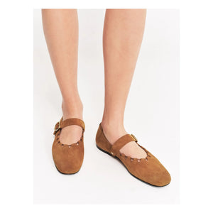 Socque Paris - Ginger Leather Ballet Flats | Camel
