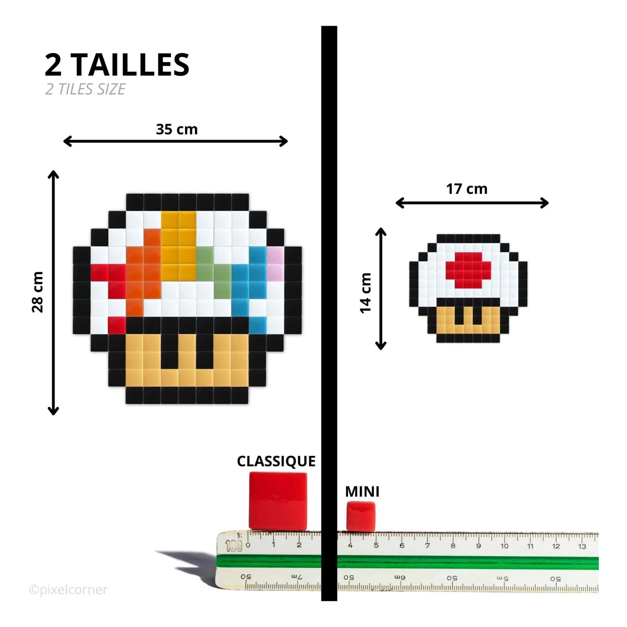 Pixel Corner - Pixel Art Kiti - Mantar | Kırmızı
