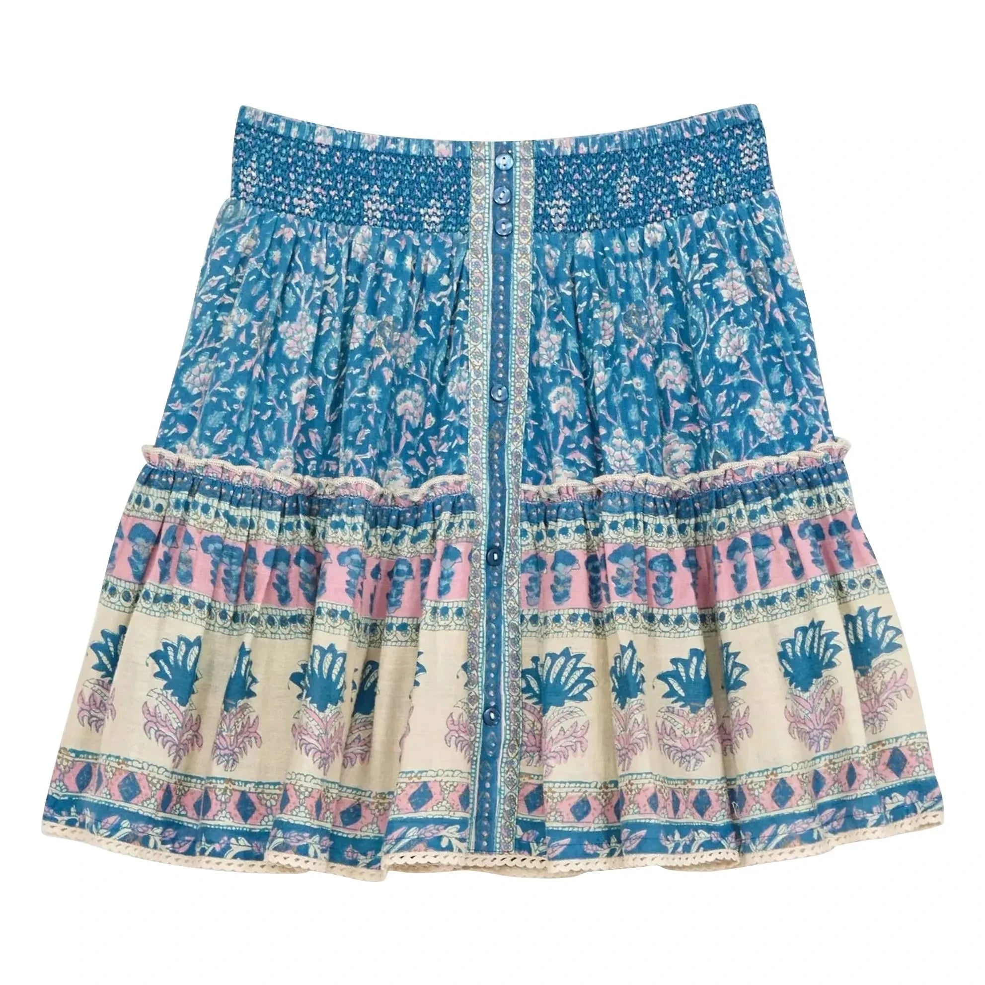 M.A.B.E. - Myla Cotton Skirt | Blue