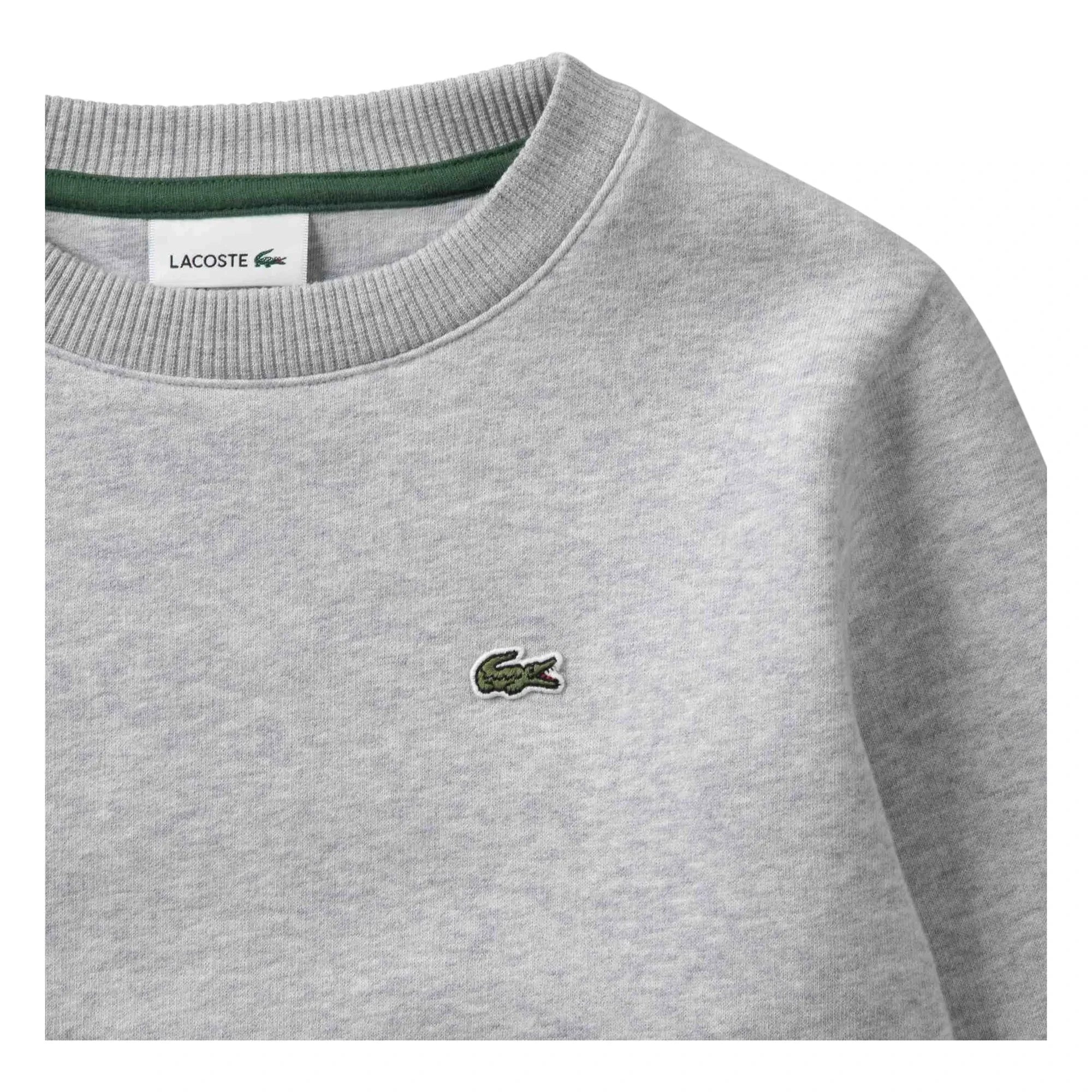 Lacoste - Organic Cotton Logo Sweatshirt | Heather Grey