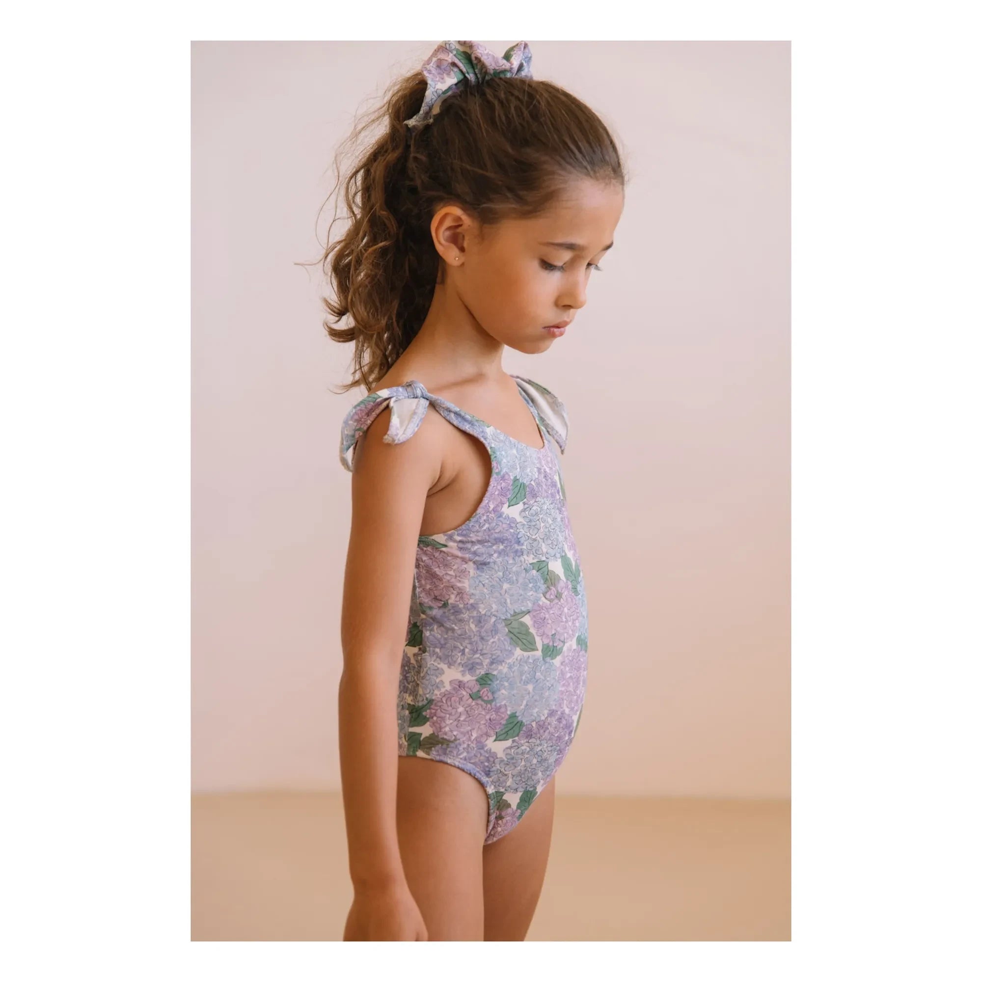 Studio Bohème - Roberta Fleurs Organic Cotton Swimsuit | Lilac