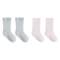 Quincy Mae - Organic Cotton 2-Pair Sock Set | Blue