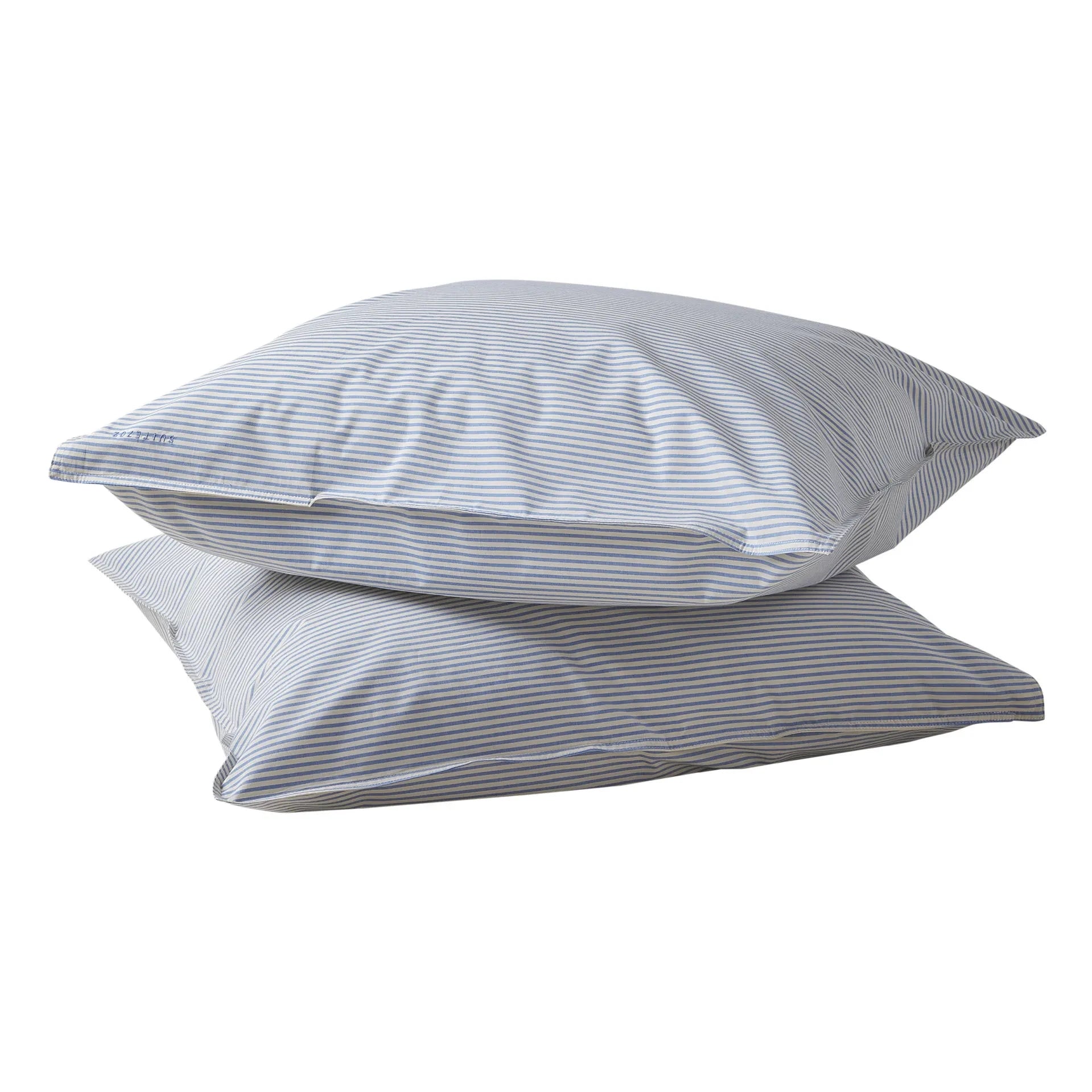 Suite 702 - Organic Cotton Striped Pillowcase - 2-Pack | Blue