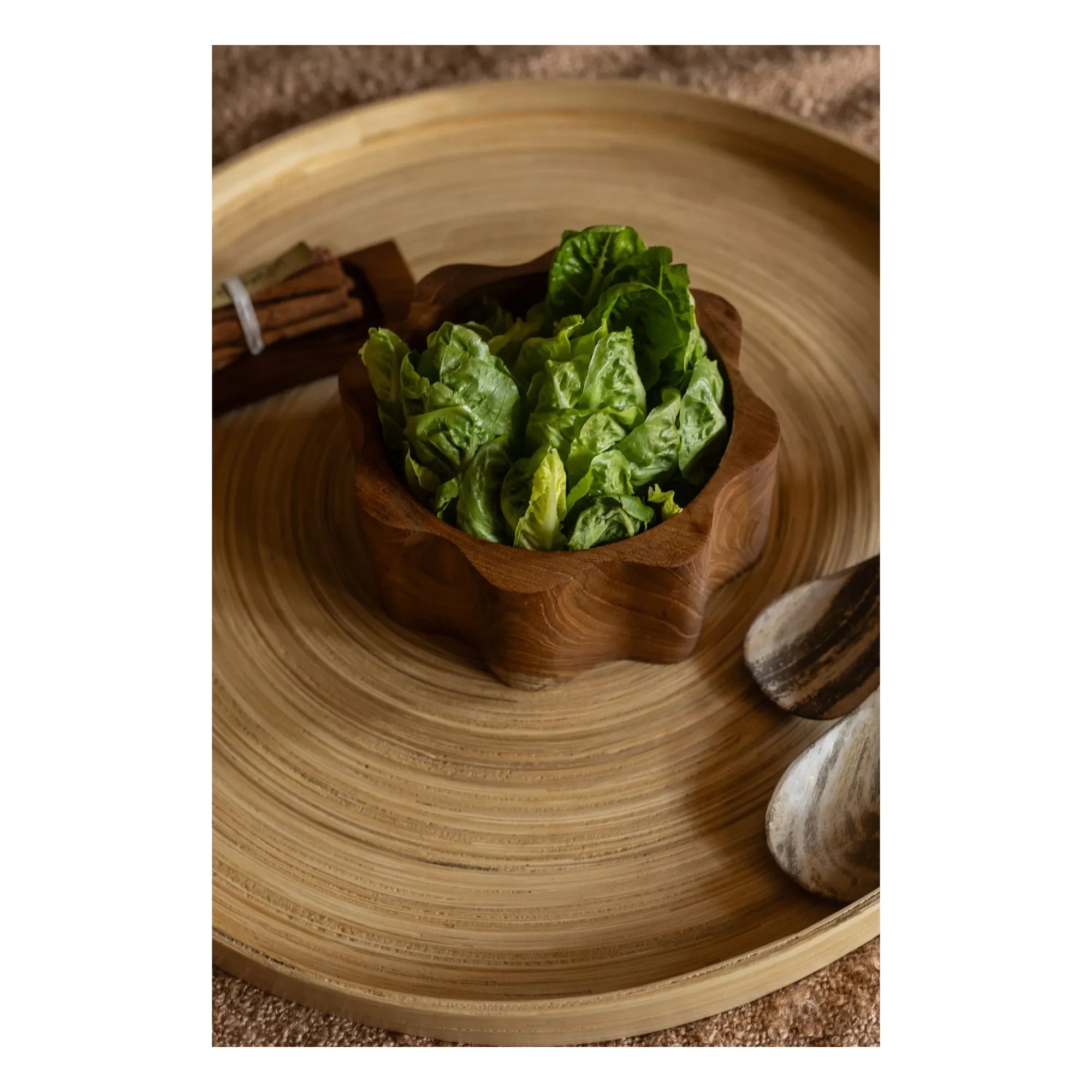 Woodmata - Teak Bowl Fleur | Teak