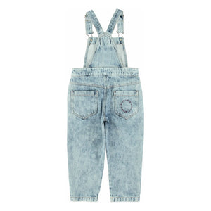 Piupiuchick - Washed Denim Dungarees | Light Blue