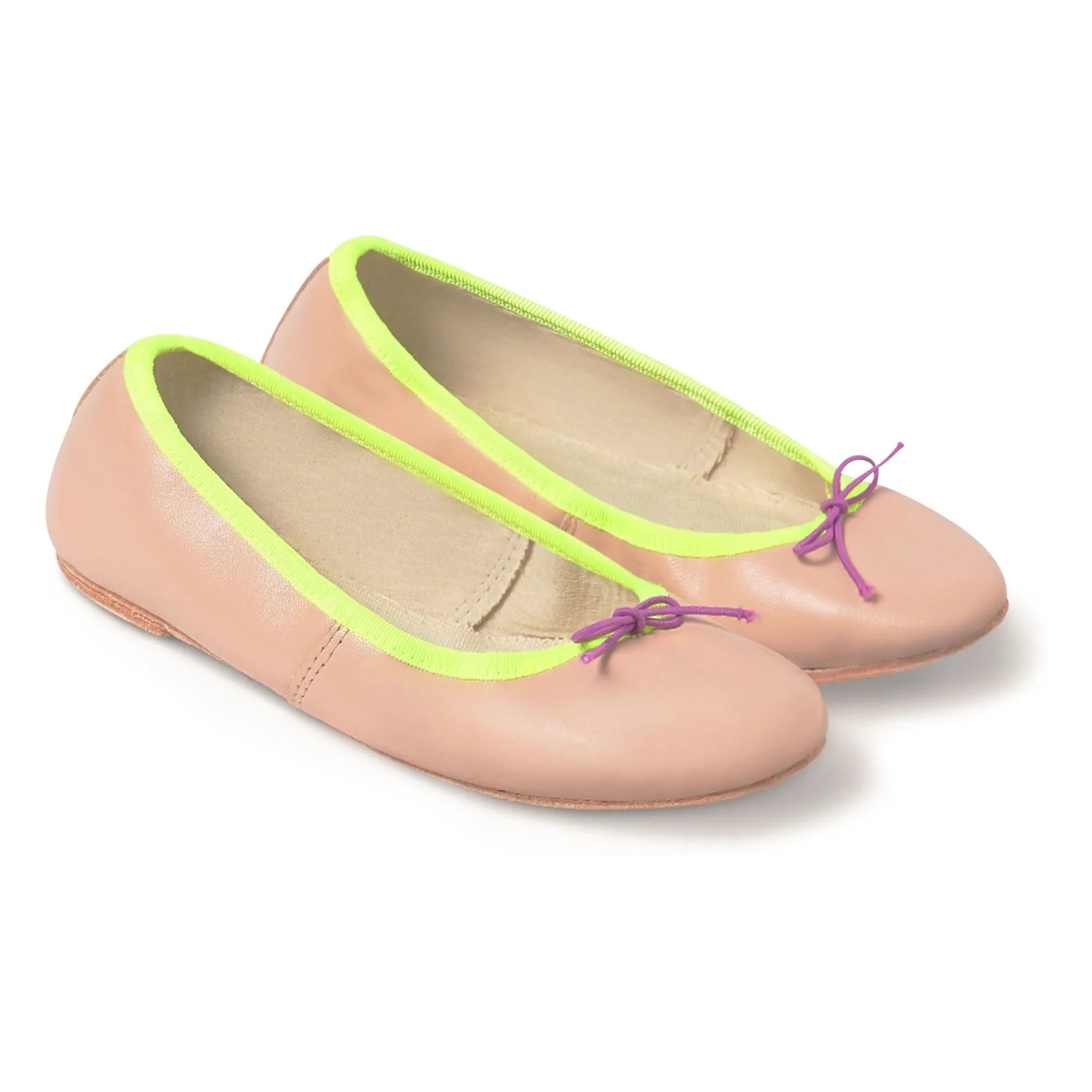 Cozmo - Bow Detail Ballerina Shoes | Nude