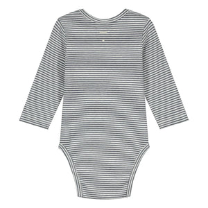 Gray Label - Striped bodysuit Organic cotton | Gray blue