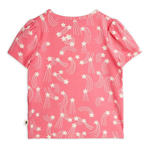 Mini Rodini - Stars Organic Cotton T-Shirt | Pink