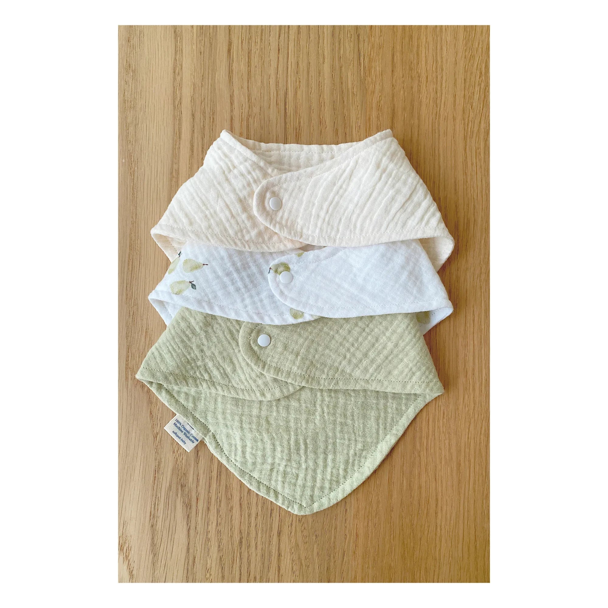 Soft Spot - Organic Cotton Garden Bandana Bibs - 3-piece Set | Garden