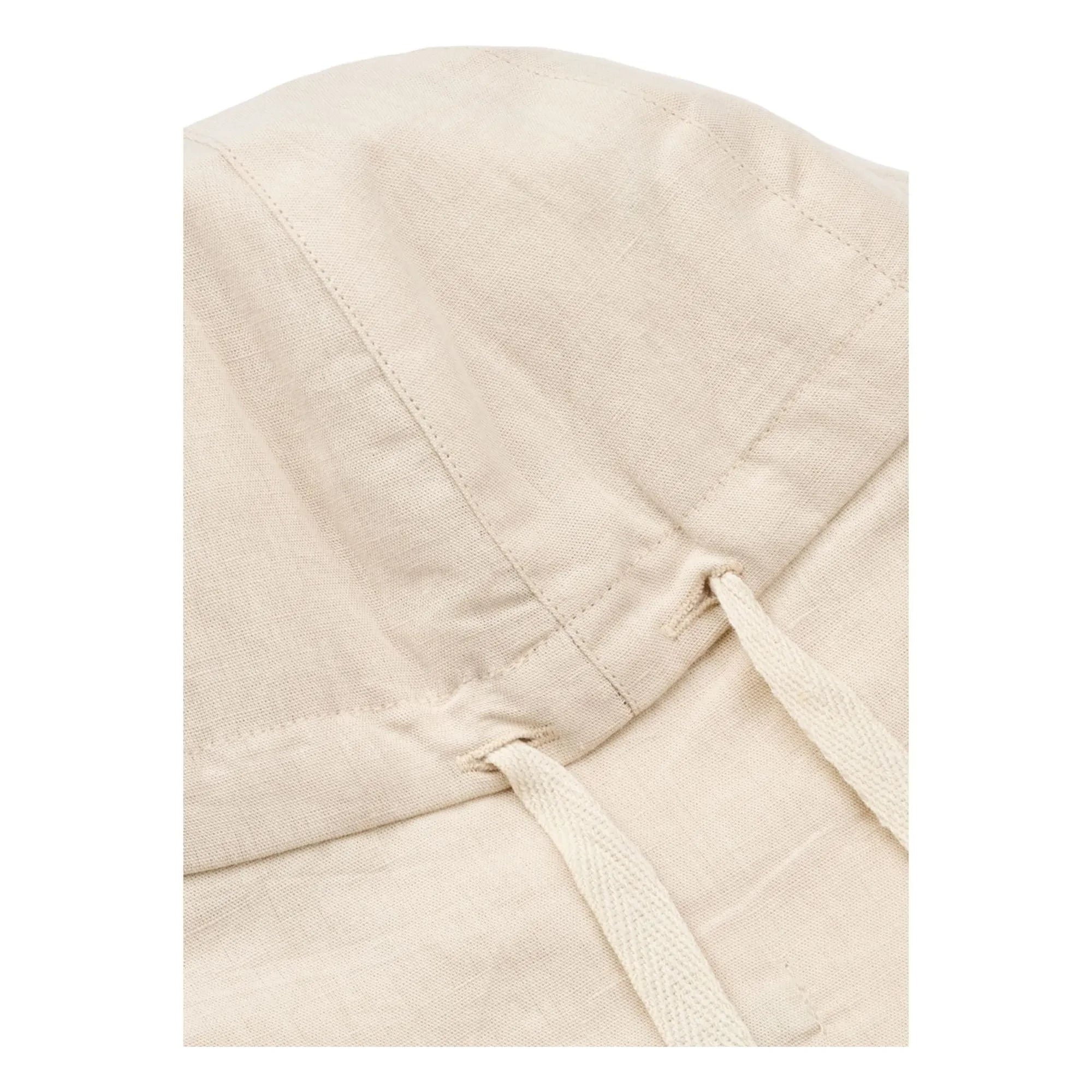 Liewood - Gorm Panda Hat Made of Linen and Organic Cotton | Ecru