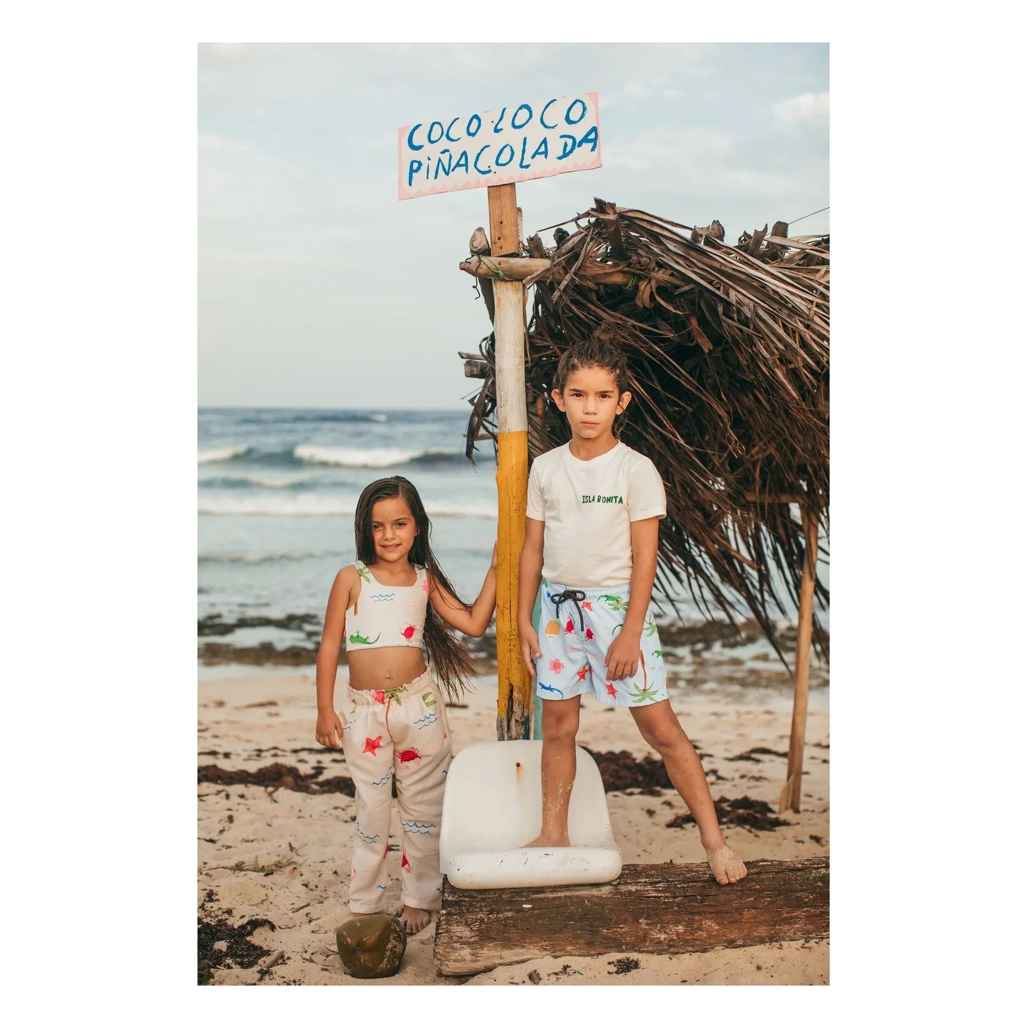 Pepita & Me - Beach Swimsuit Shorts | Light Blue