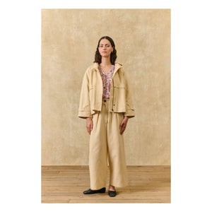 Louise Misha - Bertille Linen & Cotton Jacket | Ivory