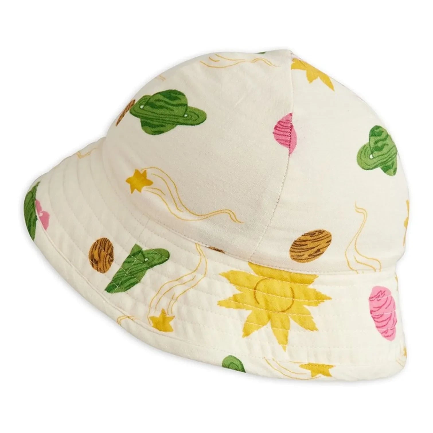 Mini Rodini - Espace organic cotton gauze hat | Ecru