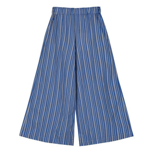 Tangerine - Wide Leg Striped Trousers | Blue