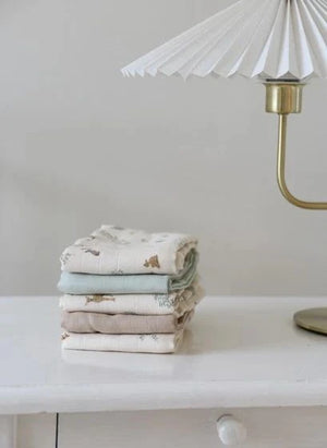 Cam Cam - Woodland Muslin Baby Cloths - Set of 3 | Ecru