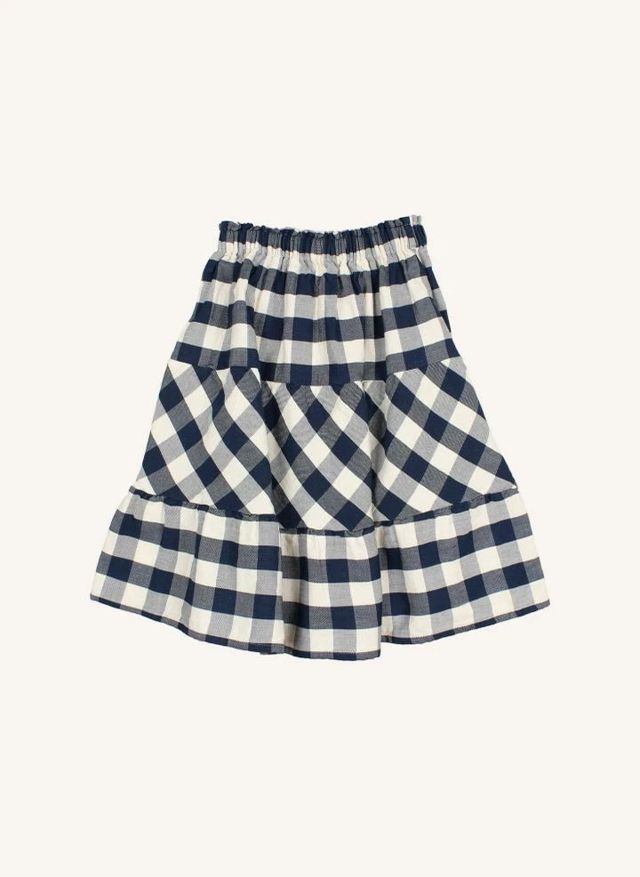 Búho - Gingham Kareli etek | Lacivert