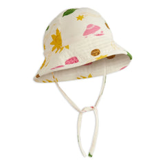 Mini Rodini - Espace organic cotton gauze hat | Ecru