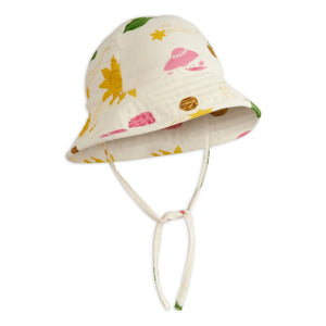 Mini Rodini - Espace organic cotton gauze hat | Ecru