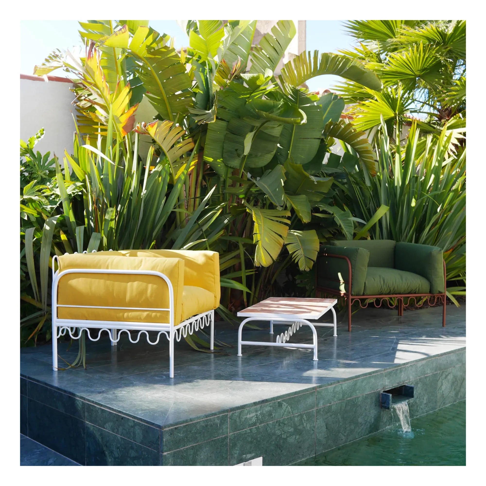 Honoré - Dolores Outdoor Lounge Chair - Waterproof Fabric | Gold