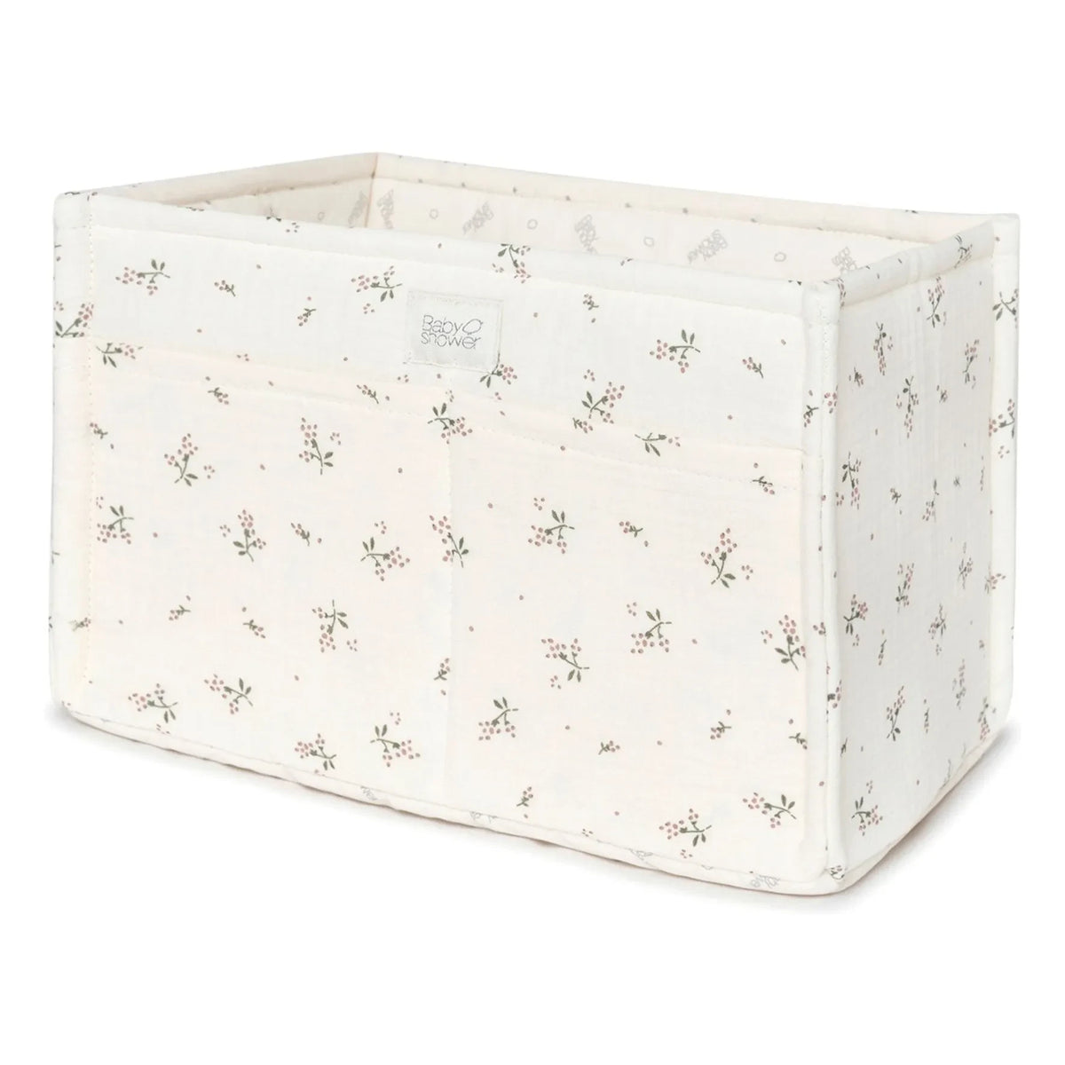 Babyshower - Large diaper storage basket Roseberry | Ecru