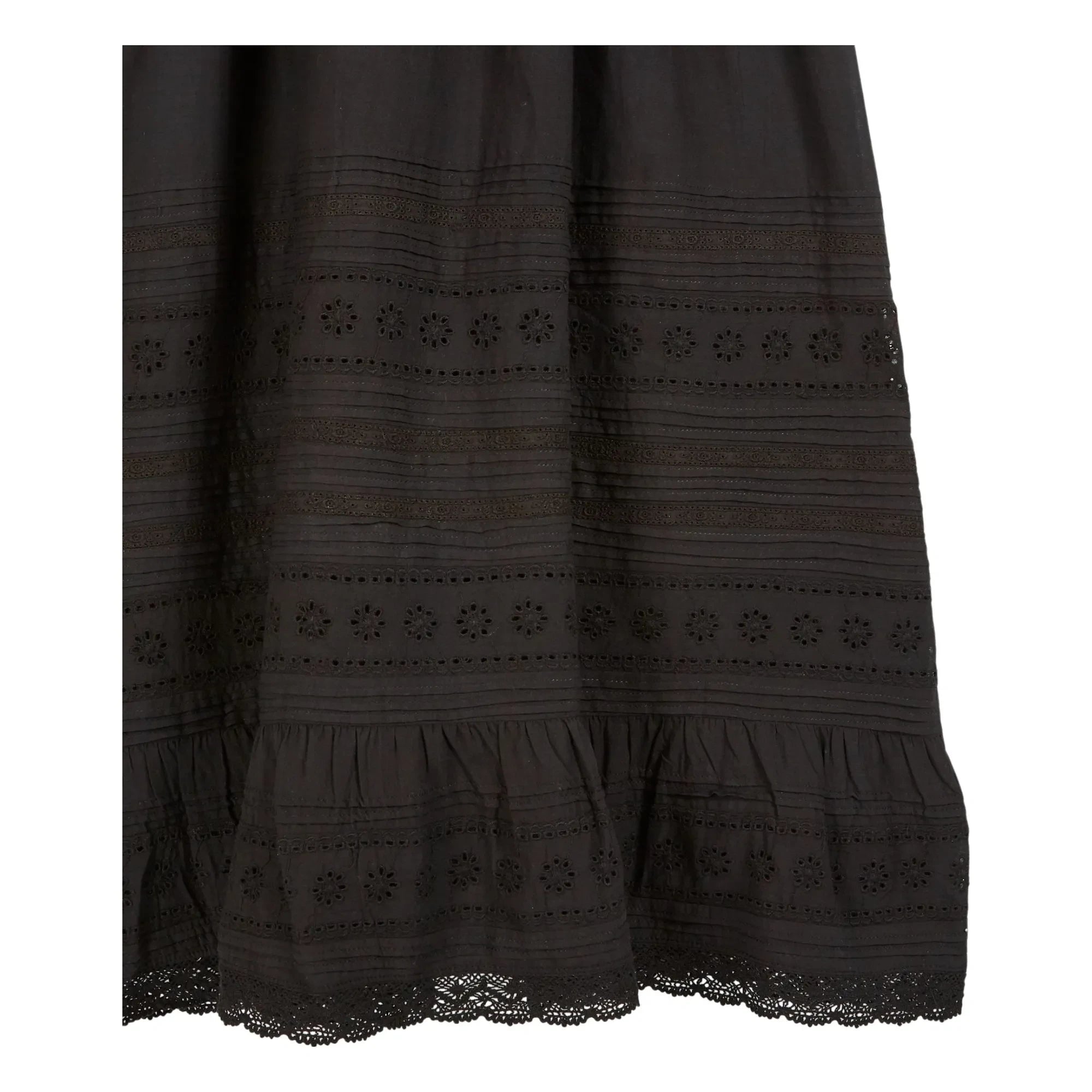 Emile et Ida - Broderie Anglaise Cotton Dress | Black