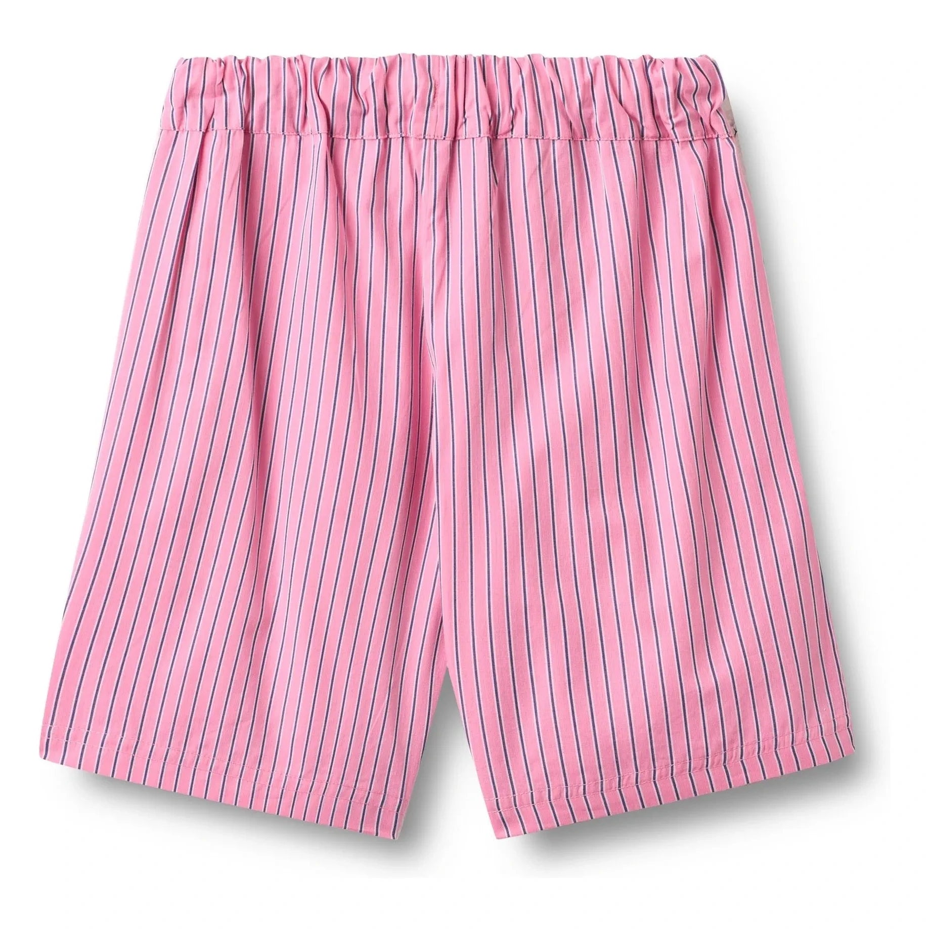 Wheat - Coral Striped Organic Cotton Bermuda Shorts | Pink