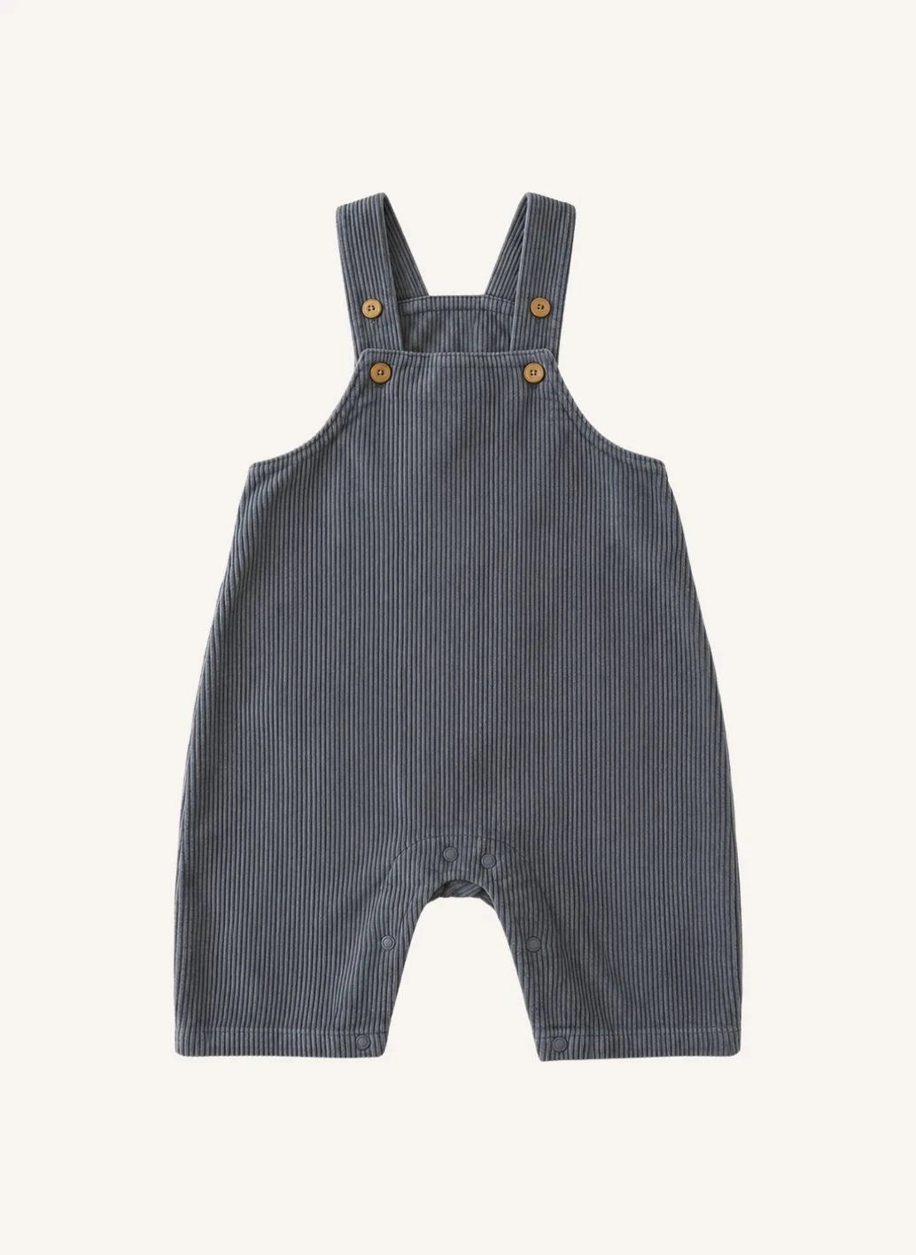 Studio Bohème - Homer Ribbed Velvet Organic Cotton Overall | Gray Blue