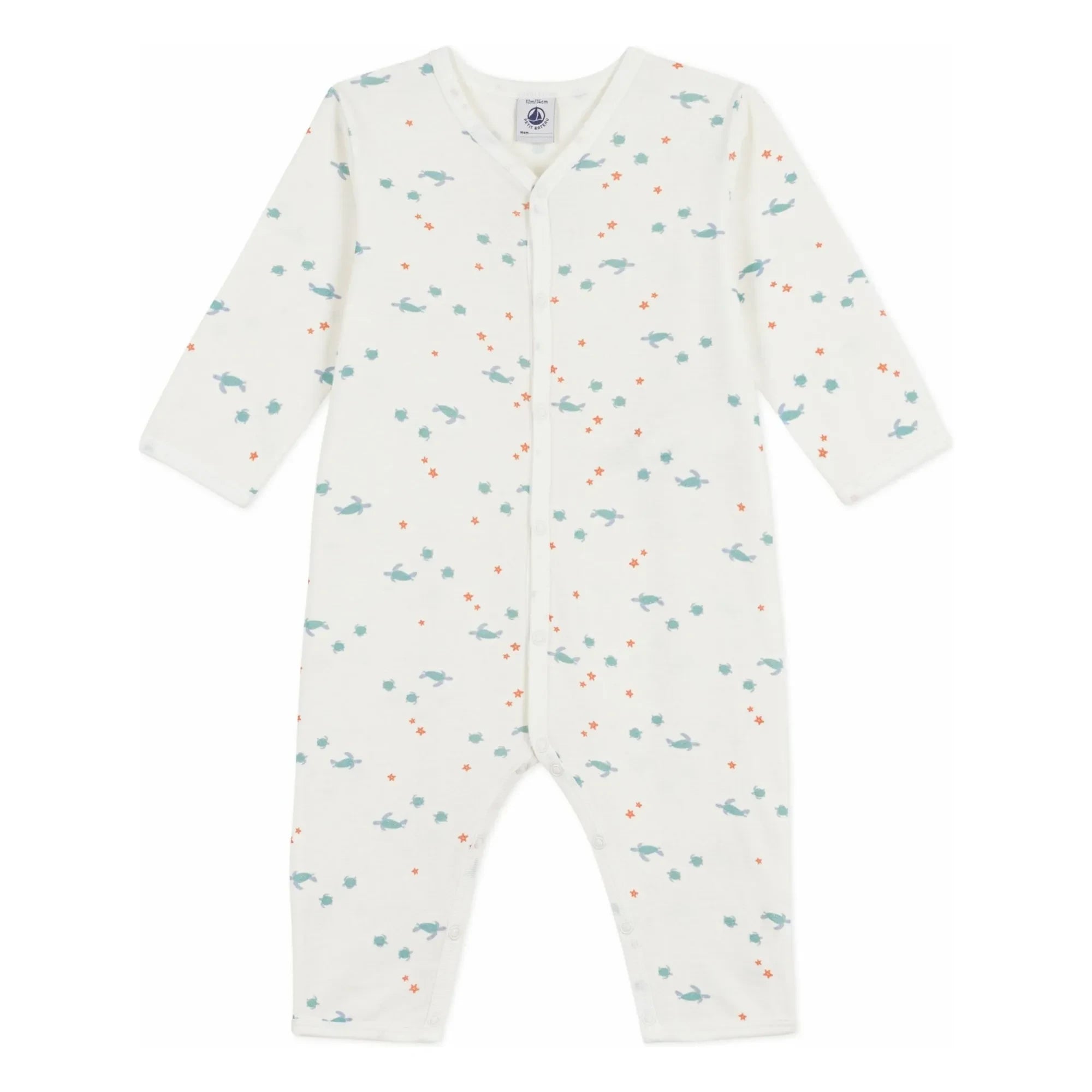 Petit Bateau - Sleep Well Turtles Pajamas | White
