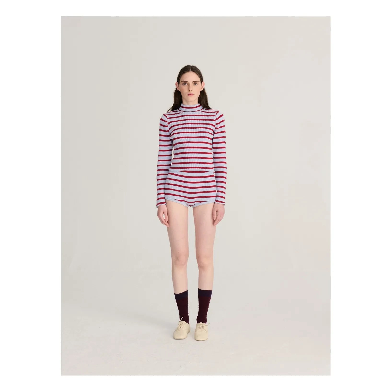 Bobo Choses - Striped Organic Cotton and Merino Wool Sweater | Light Blue