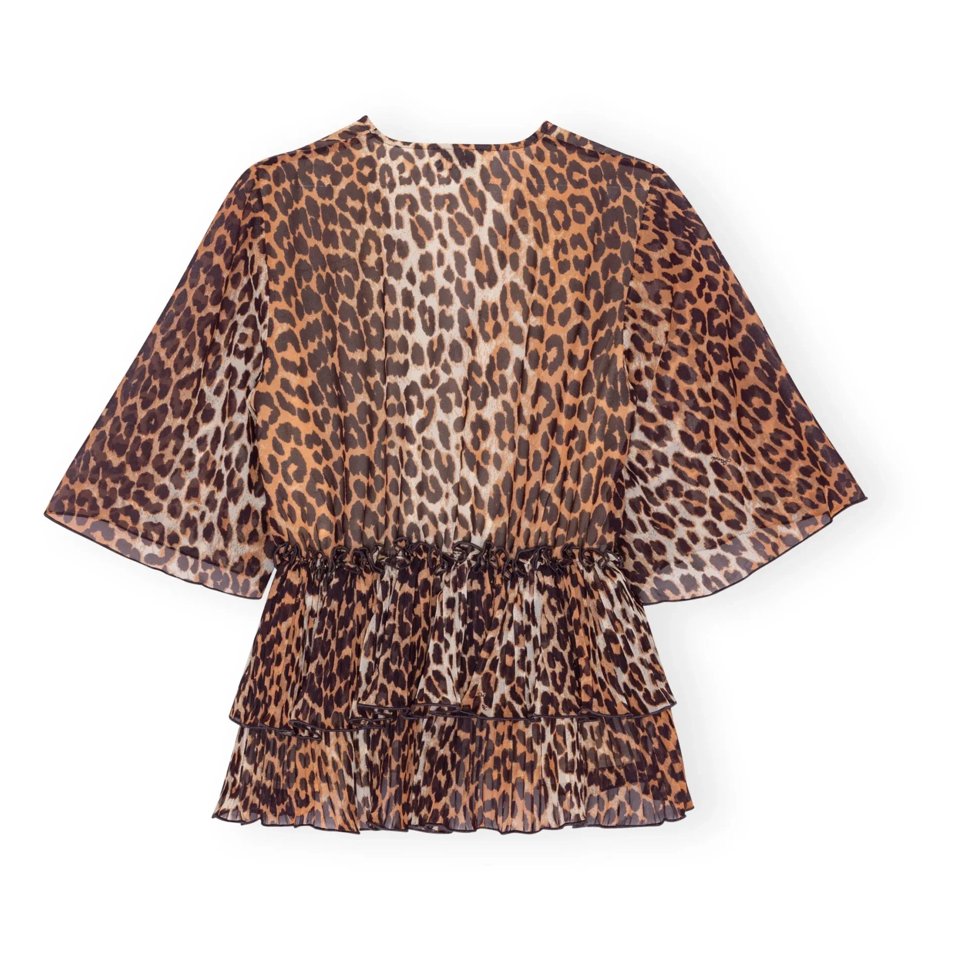 Ganni - Georgette Blouse Made from Recycled Fibers | Leopard
