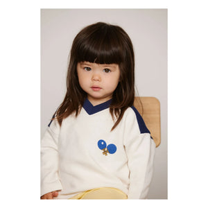 Mini Rodini - Organic Cotton Ping Pong Sweatshirt | White
