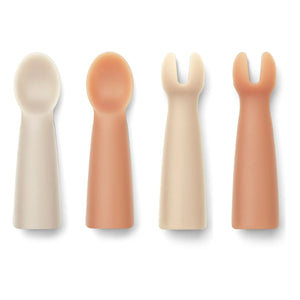 Liewood - Terra Silicone Baby Cutlery Set | Pink