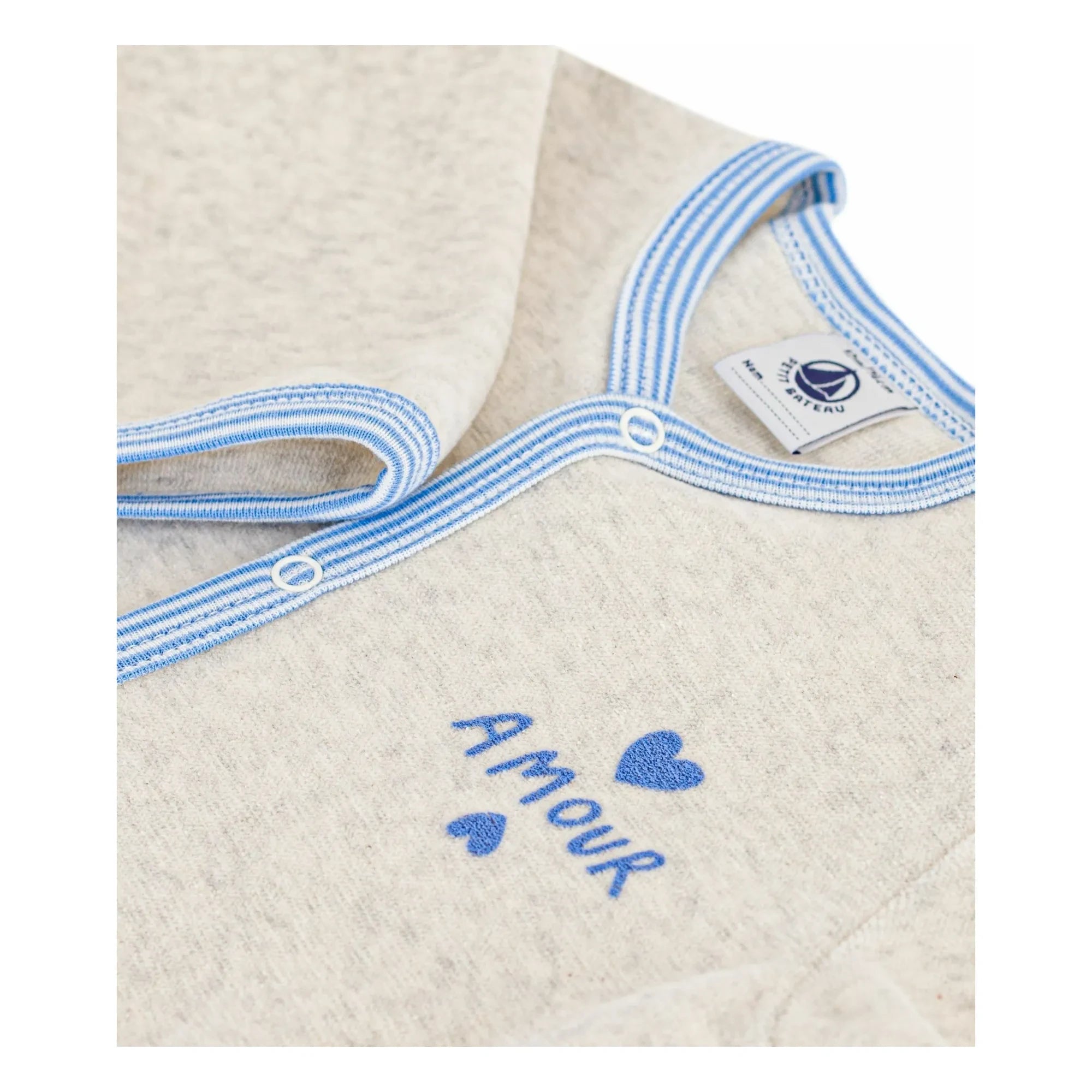Petit Bateau - Dors Bien Amour Organic Cotton Pajamas | Heather Beige