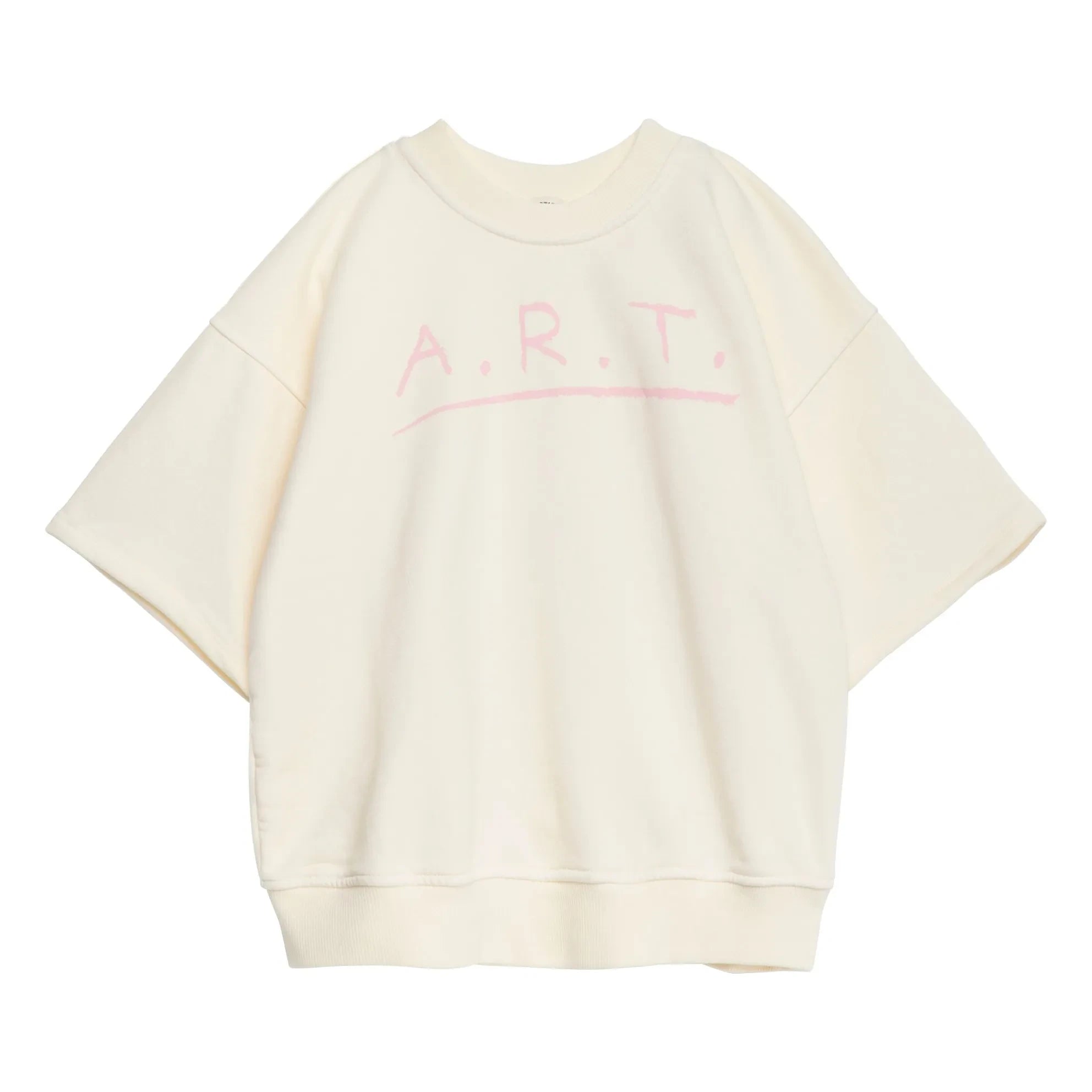 True Artist - Short Sleeve Sweatshirt N°13 Organic Cotton | Cream