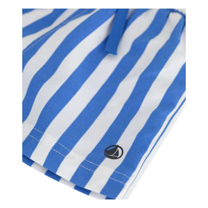 Petit Bateau - Baby Striped Recycled Fiber Swimsuit Shorts | Blue